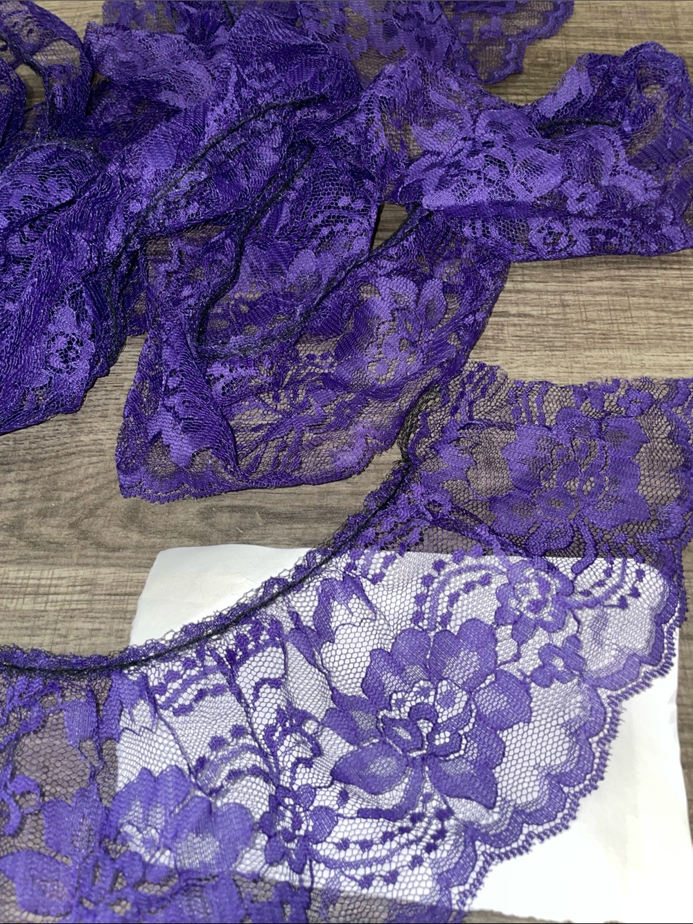 3 Yds. Floral Lace - Purple
